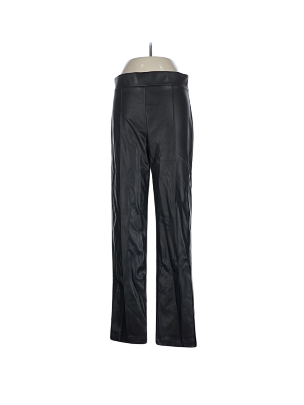 LOFT Black Faux Leather Bootcut High Rise Pants Fall Winter Capsule Minimal Edgy